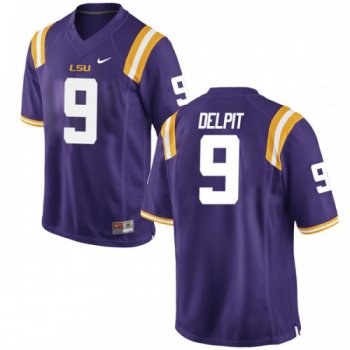 Men's Nike Grant Delpit LSU Tigers Game Purple Football College Jersey