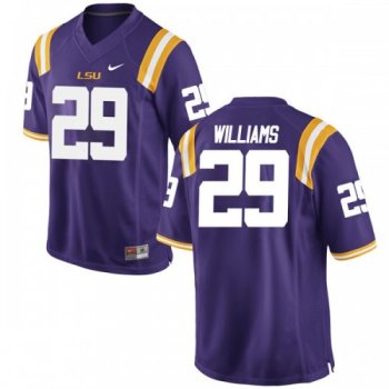 Men's Nike Greedy Williams LSU Tigers Game Purple Football College Jersey