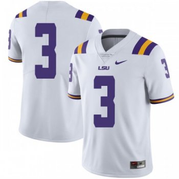 Men's Nike JaCoby Stevens LSU Tigers Limited White Football College Jersey