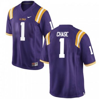 Men's Nike Jamarr Chase LSU Tigers Game Purple Football College Jersey