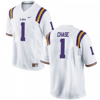 Men's Nike Jamarr Chase LSU Tigers Game White Football College Jersey