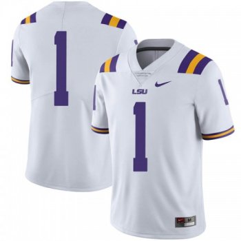 Men's Nike Jamarr Chase LSU Tigers Limited White Football College Jersey