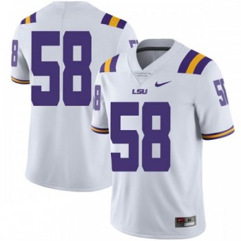 Men's Nike Jared Small LSU Tigers Limited White Football College Jersey