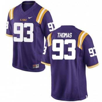 Men's Nike Justin Thomas LSU Tigers Game Purple Football College Jersey