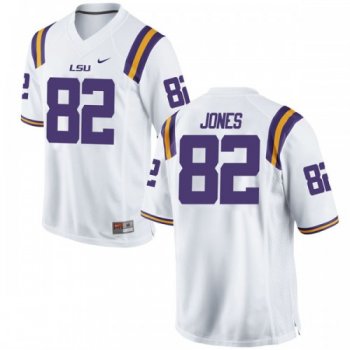 Men's Nike Kenan Jones LSU Tigers Game White Football College Jersey