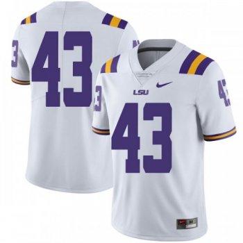 Men's Nike Matt Brock LSU Tigers Limited White Football College Jersey