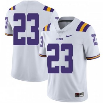 Men's Nike Micah Baskerville LSU Tigers Limited White Football College Jersey