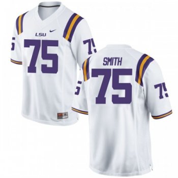 Men's Nike Michael Smith LSU Tigers Game White Football College Jersey