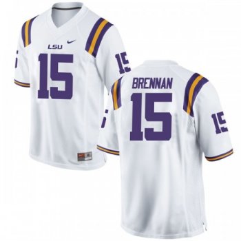 Men's Nike Myles Brennan LSU Tigers Game White Football College Jersey