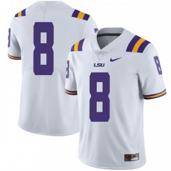 Men's Nike Patrick Queen LSU Tigers Limited White Football College Jersey