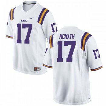 Men's Nike Racey McMath LSU Tigers Game White Football College Jersey