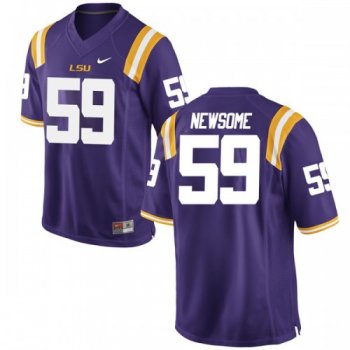 Men's Nike Seth Newsome LSU Tigers Game Purple Football College Jersey