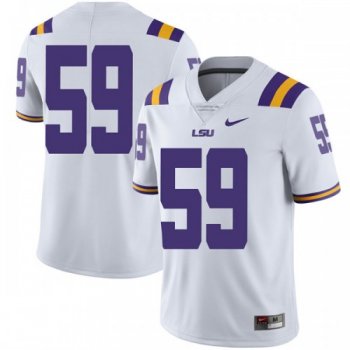 Men's Nike Seth Newsome LSU Tigers Limited White Football College Jersey