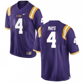 Men's Nike Skylar Mays LSU Tigers Game Purple Football College Jersey