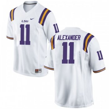 Men's Nike Terrence Alexander LSU Tigers Game White Football College Jersey