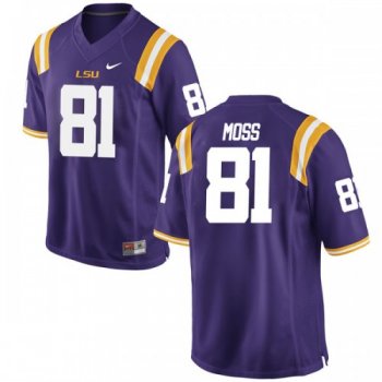 Men's Nike Thaddeus Moss LSU Tigers Game Purple Football College Jersey