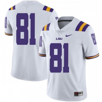 Men's Nike Thaddeus Moss LSU Tigers Limited White Football College Jersey