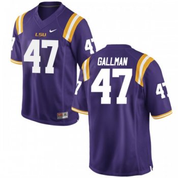 Men's Nike Trey Gallman LSU Tigers Game Purple Football College Jersey