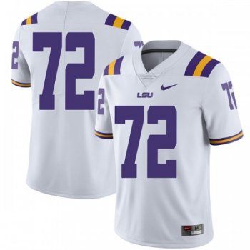 Men's Nike Tyler Shelvin LSU Tigers Limited White Football College Jersey