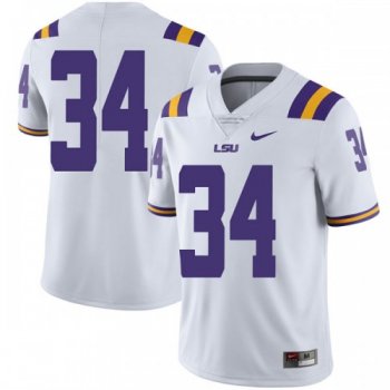 Men's Nike Zach Sheffer LSU Tigers Limited White Football College Jersey