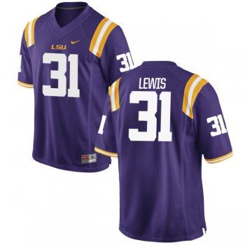 Men's Nike Cameron Lewis LSU Tigers Replica Purple Football Jersey