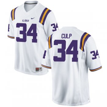 Men's Nike Connor Culp LSU Tigers Replica White Football Jersey