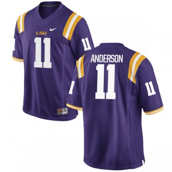 Men's Nike Dee Anderson LSU Tigers Replica Purple Football Jersey