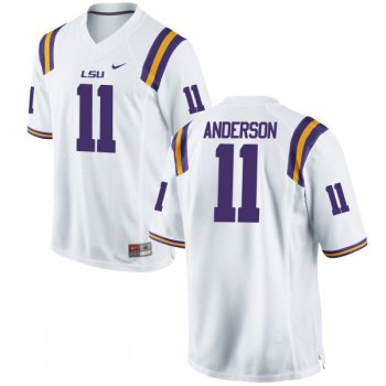 Men's Nike Dee Anderson LSU Tigers Replica White Football Jersey