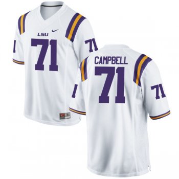 Men's Nike Donavaughn Campbell LSU Tigers Replica White Football Jersey