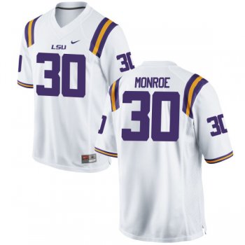 Men's Nike Eric Monroe LSU Tigers Replica White Football Jersey