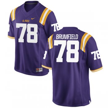 Men's Nike Garrett Brumfield LSU Tigers Replica Purple Football Jersey