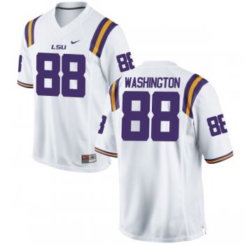 Men's Nike Jacory Washington LSU Tigers Replica White Football Jersey