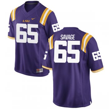 Men's Nike Jakori Savage LSU Tigers Replica Purple Football Jersey