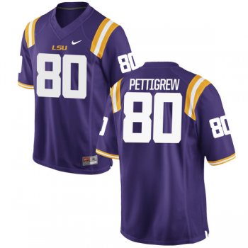 Men's Nike Jamal Pettigrew LSU Tigers Replica Purple Football Jersey