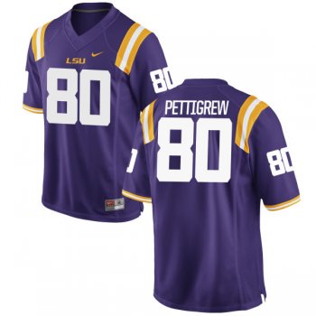 Men's Nike Jamal Pettigrew LSU Tigers Authentic Purple Football Jersey