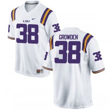 Men's Nike Josh Growden LSU Tigers Replica White Football Jersey