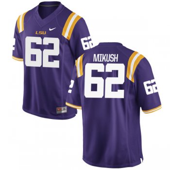 Men's Nike Justin Mikush LSU Tigers Replica Purple Football Jersey