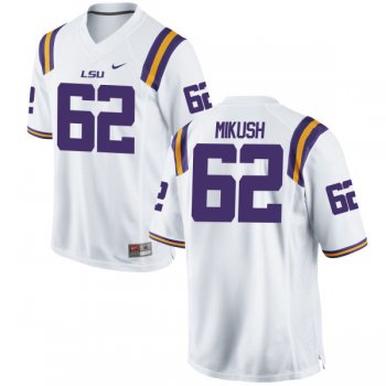 Men's Nike Justin Mikush LSU Tigers Replica White Football Jersey