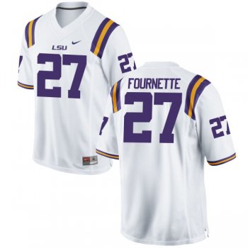 Men's Nike Lanard Fournette LSU Tigers Replica White Football Jersey