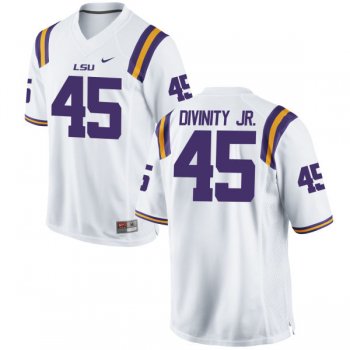 Youth Nike Michael Divinity Jr. LSU Tigers Authentic White Football Jersey