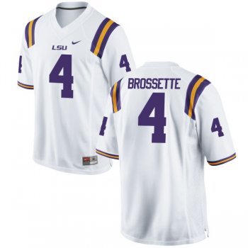 Men's Nike Nick Brossette LSU Tigers Replica White Football Jersey