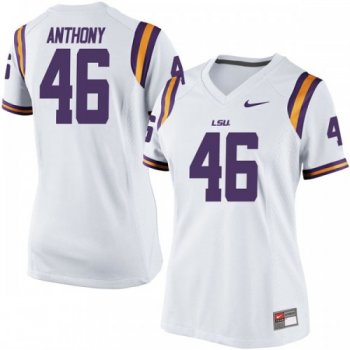 Women's Nike Andre Anthony LSU Tigers Game White Football College Jersey