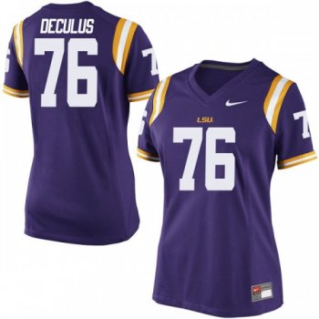 Women's Nike Austin Deculus LSU Tigers Game Purple Football College Jersey