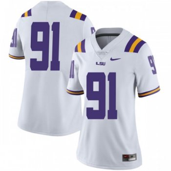 Women's Nike Breiden Fehoko LSU Tigers Limited White Football College Jersey