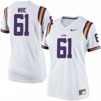 Women's Nike Cameron Wire LSU Tigers Game White Football College Jersey