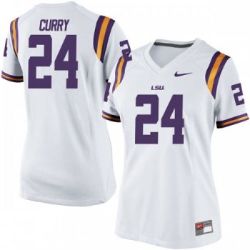 Women's Nike Chris Curry LSU Tigers Game White Football College Jersey