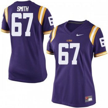 Women's Nike Cole Smith LSU Tigers Game Purple Football College Jersey