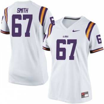 Women's Nike Cole Smith LSU Tigers Game White Football College Jersey