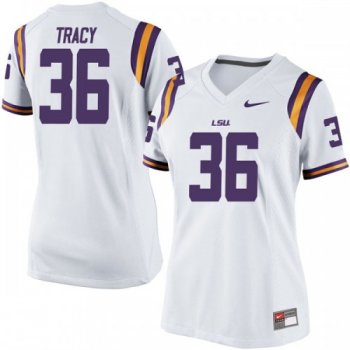 Women's Nike Cole Tracy LSU Tigers Game White Football College Jersey