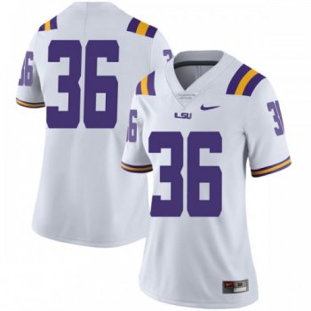 Women's Nike Cole Tracy LSU Tigers Limited White Football College Jersey